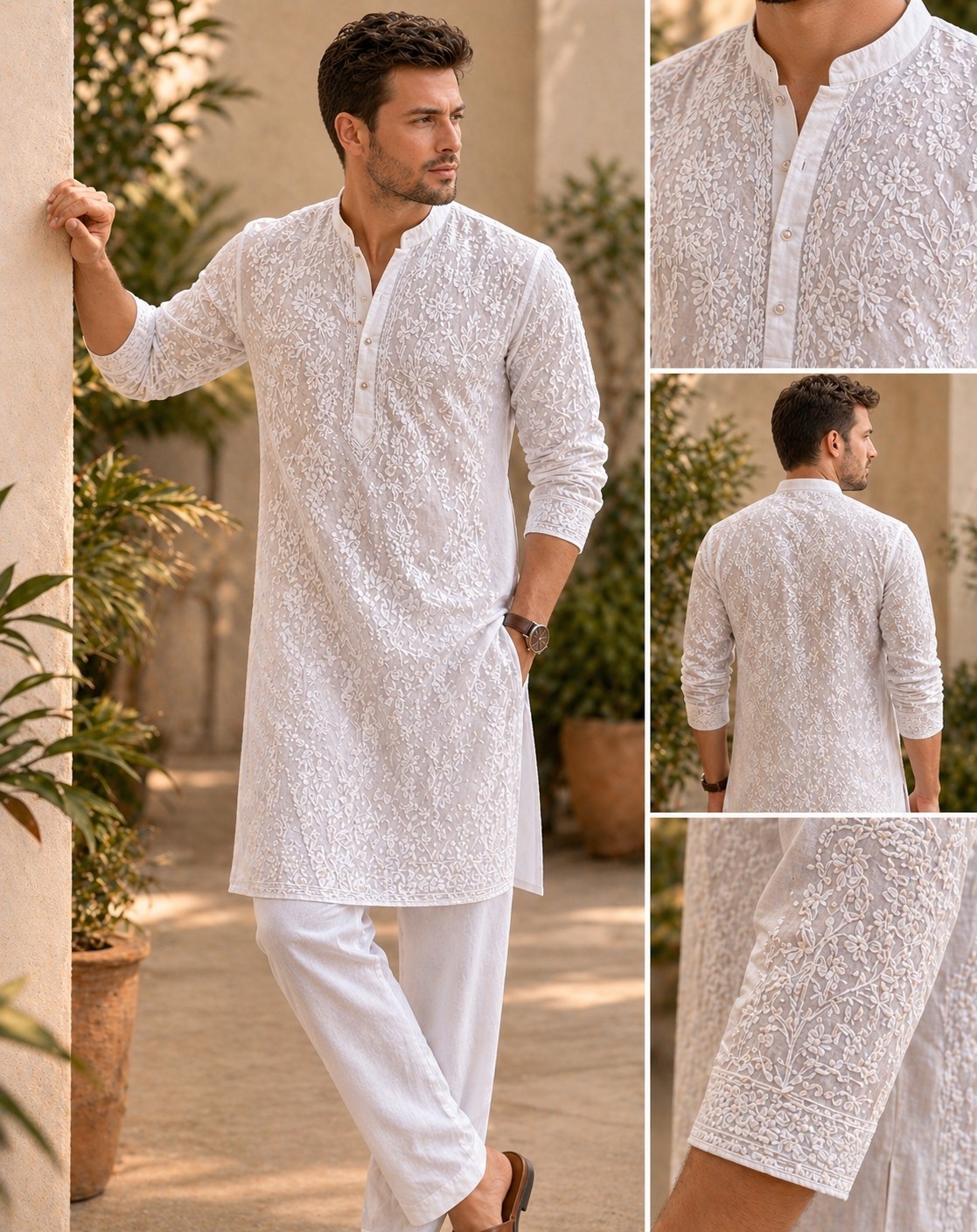 Chikankari Kurta for Men
